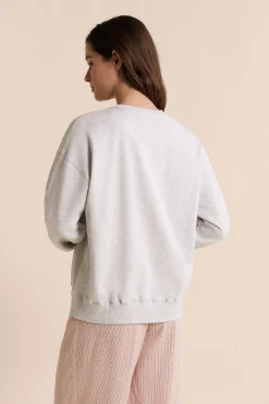 Sweatshirt de pyjama avec écriture en coton