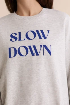 Sweatshirt de pyjama avec écriture en coton