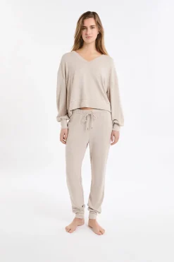 Sweatshirt de pyjama col V