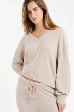 Sweatshirt de pyjama col V