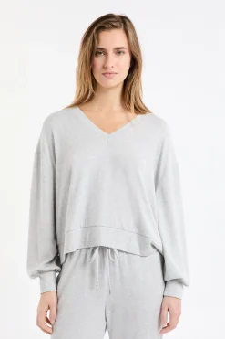 Sweatshirt de pyjama col V