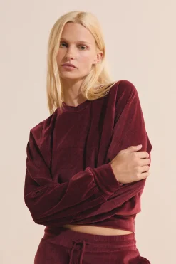 Sweatshirt de pyjama côtelé