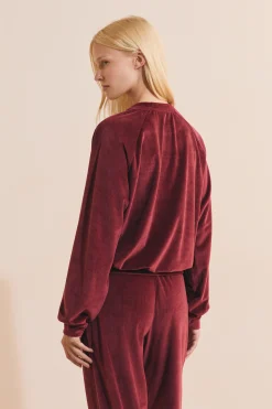Sweatshirt de pyjama côtelé