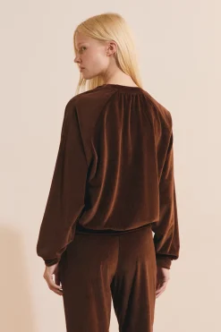 Sweatshirt de pyjama côtelé