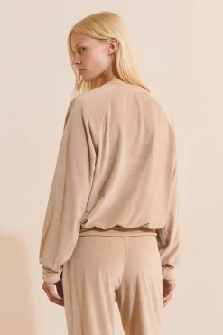Sweatshirt de pyjama côtelé