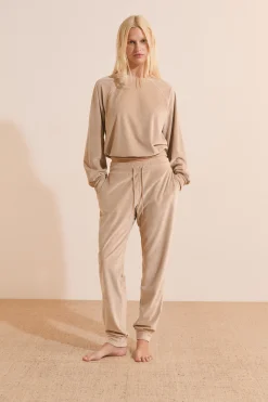 Sweatshirt de pyjama côtelé