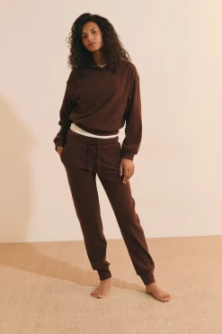 Sweatshirt de pyjama en velours côtelé