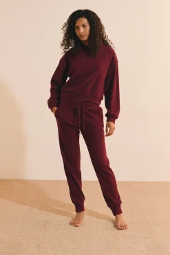 Sweatshirt de pyjama en velours côtelé