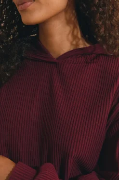 Sweatshirt de pyjama en velours côtelé