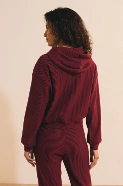 Sweatshirt de pyjama en velours côtelé