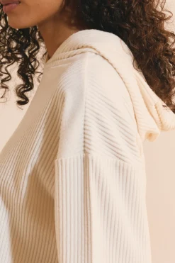 Sweatshirt de pyjama en velours côtelé