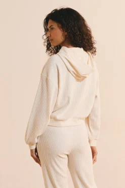 Sweatshirt de pyjama en velours côtelé