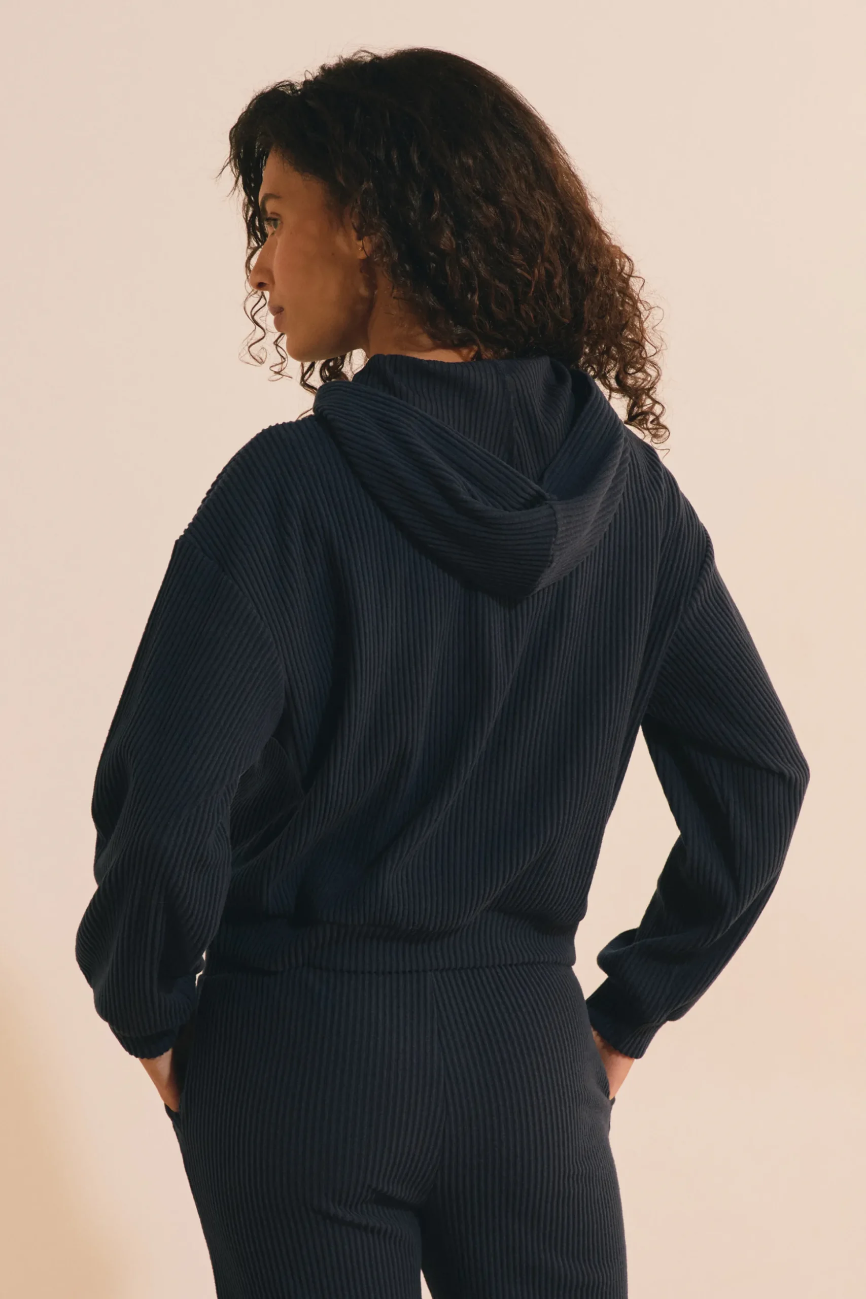 Sweatshirt de pyjama en velours côtelé