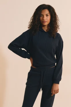 Sweatshirt de pyjama en velours côtelé