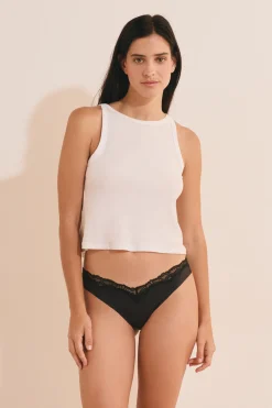 Tanga avec détail dentelle