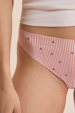 Tanga bords dentelle en microfibre
