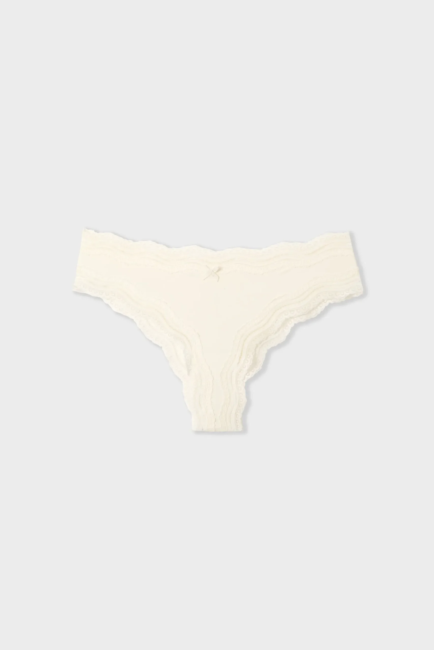 Tanga bords dentelle en microfibre