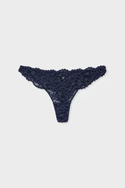 Tanga en dentelle irisée