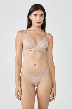 Tanga en dentelle irisée