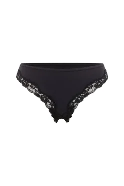 Tanga en microfibre et dentelle
