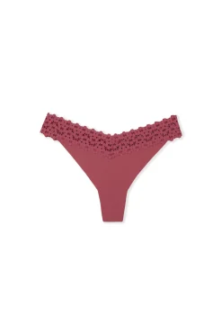 Tanga en microfibre et dentelle