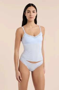 Tanga en microfibre et dentelle