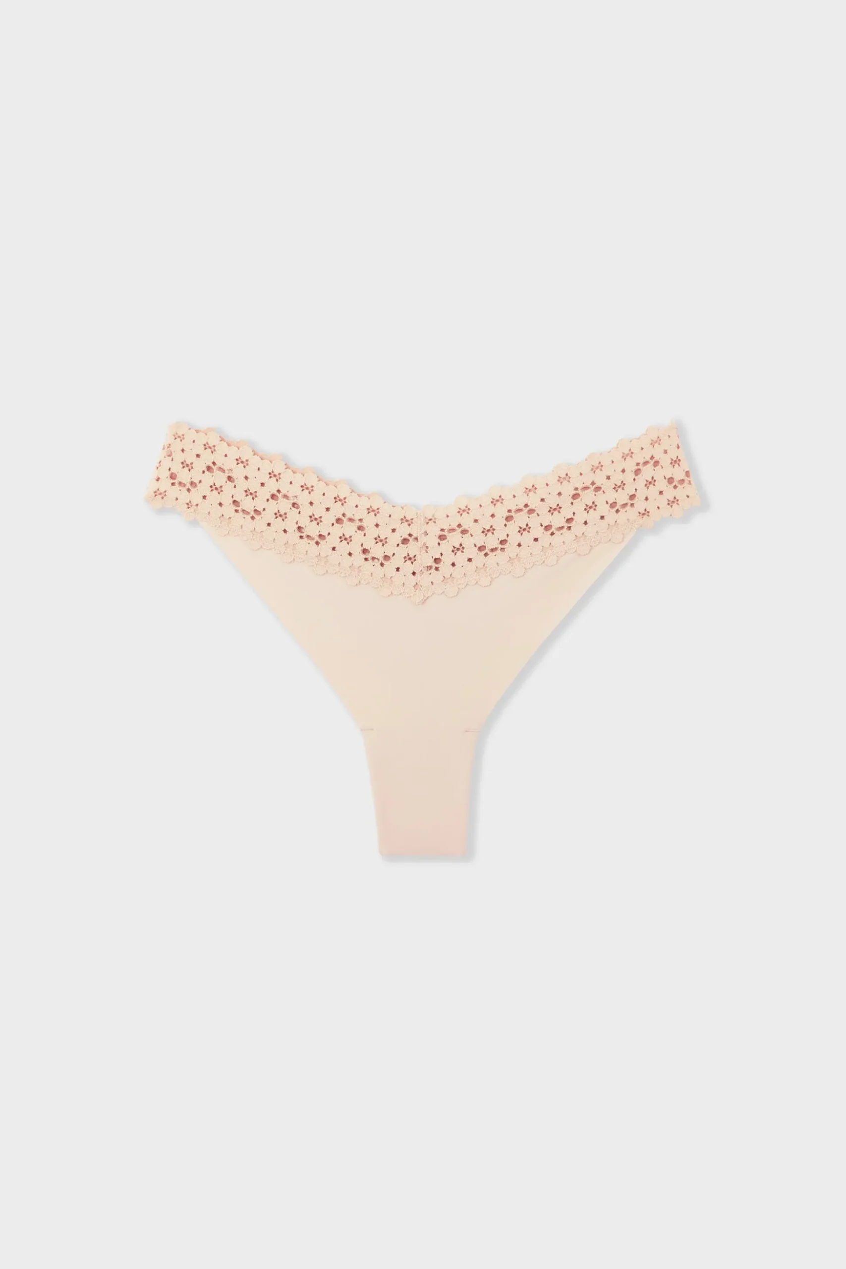 Tanga en microfibre et dentelle