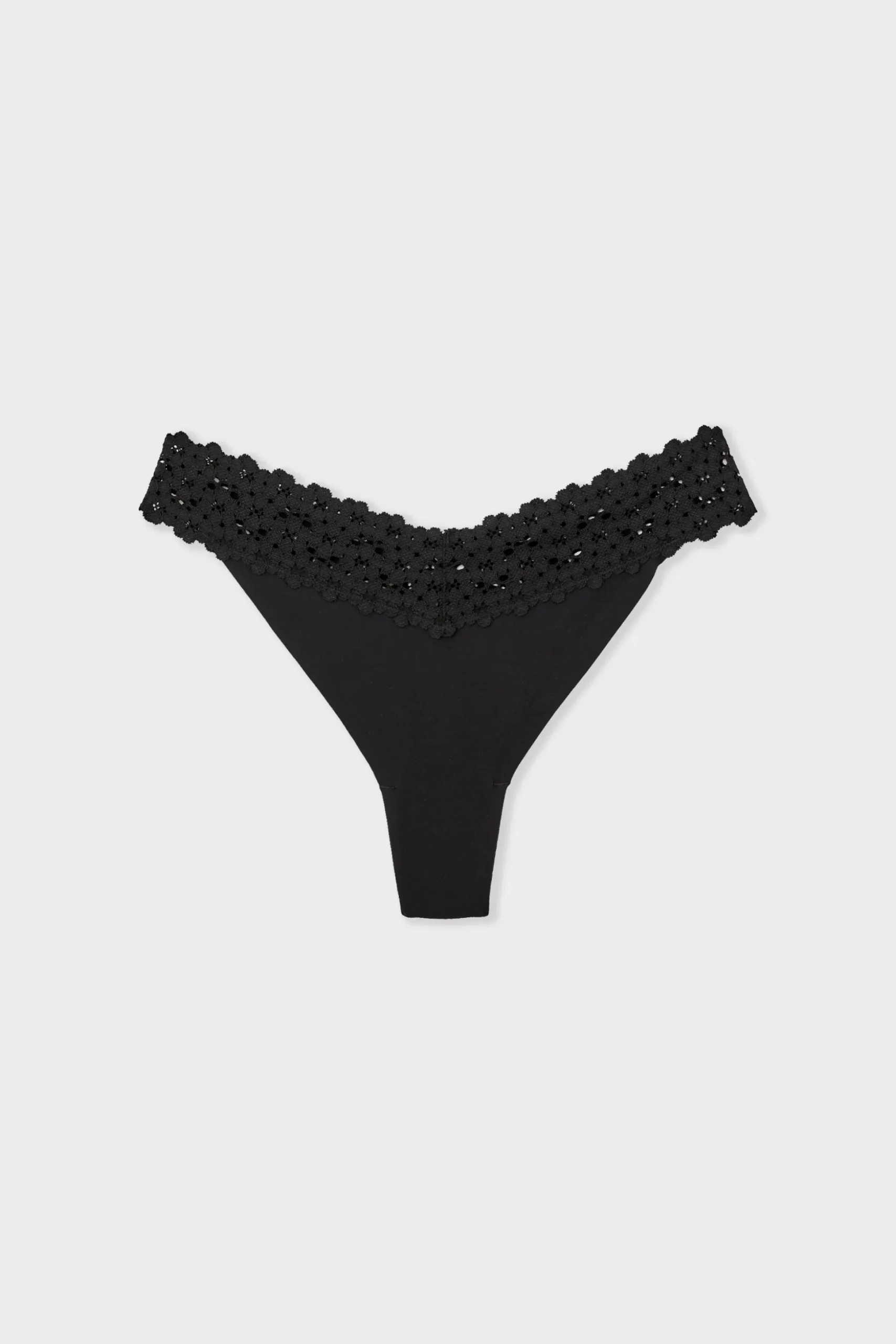 Tanga en microfibre et dentelle