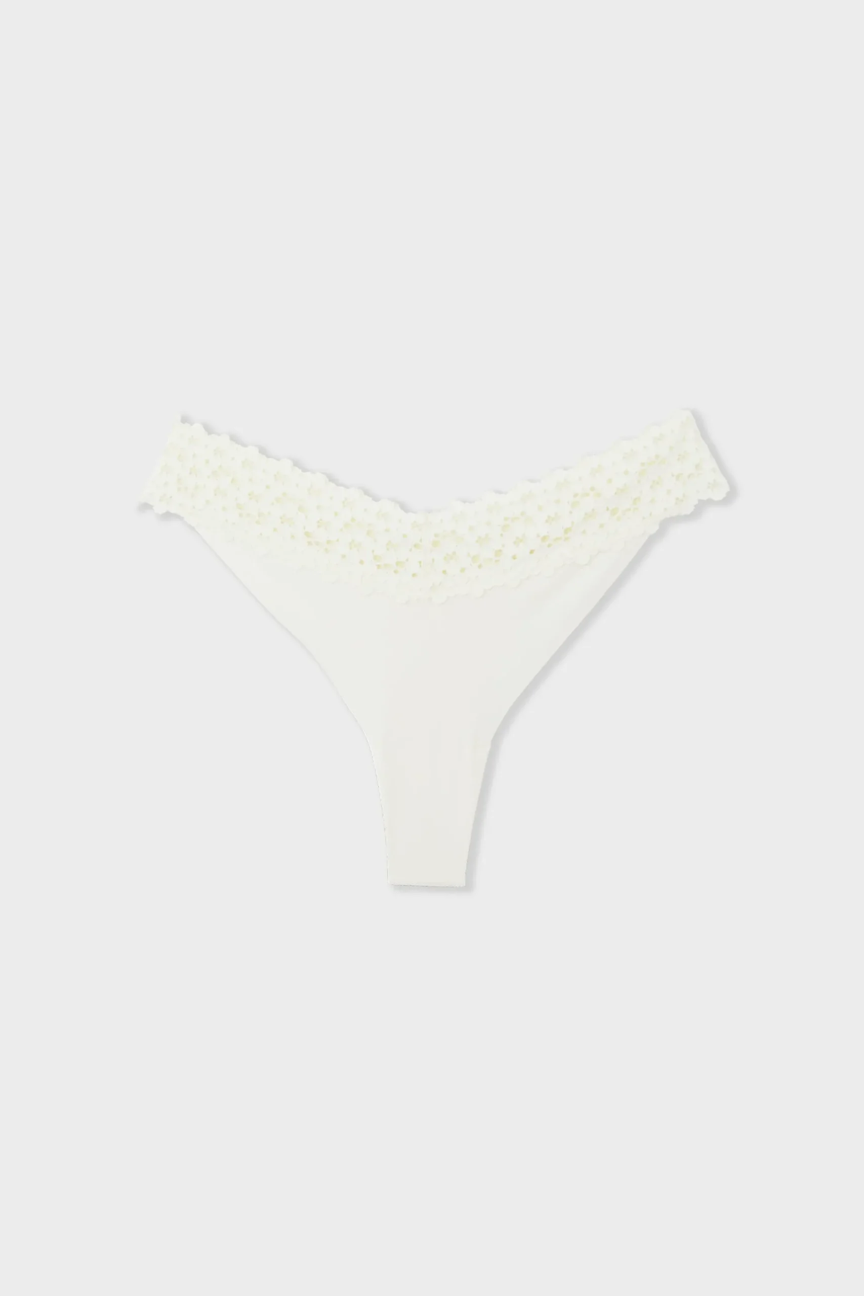 Tanga en microfibre et dentelle