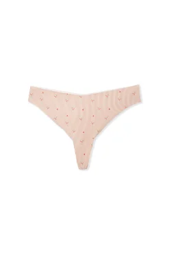 Tanga en microfibre sans couture à motifs