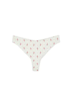 Tanga en microfibre sans couture à motifs