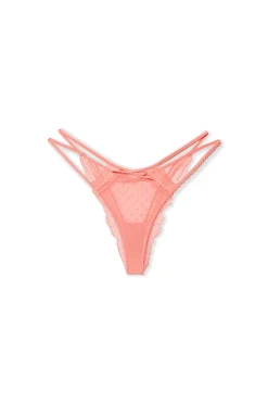 Tanga en tulle et dentelle