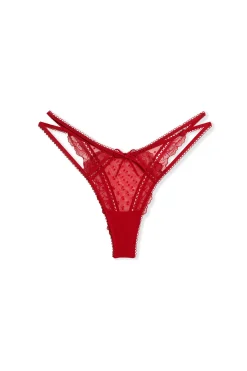 Tanga en tulle et dentelle