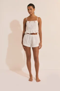 Top de pyjama en coton