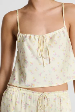 Top de pyjama imprimé à fleurs