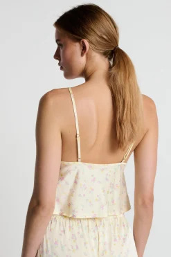 Top de pyjama imprimé à fleurs
