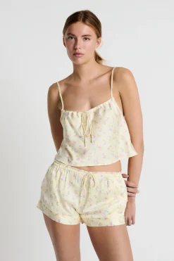 Top de pyjama imprimé à fleurs