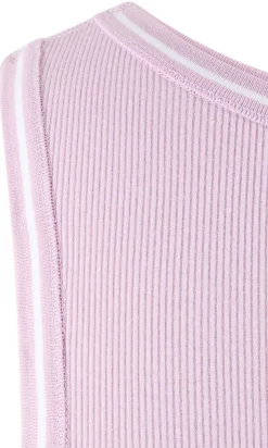 Top en microfibre avec brassière intégrée effet côtelé