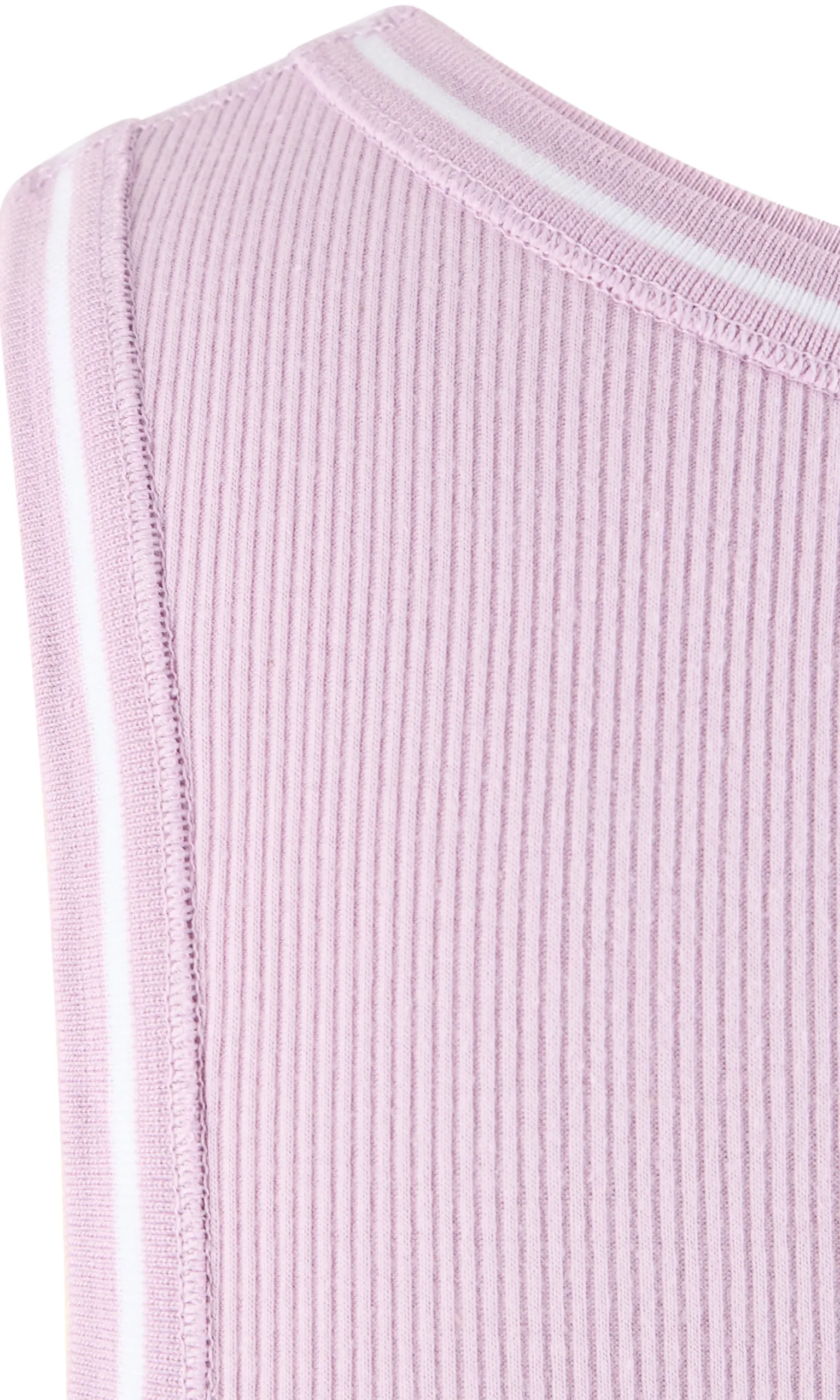 Top en microfibre avec brassière intégrée effet côtelé