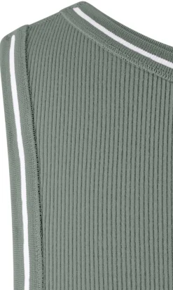 Top en microfibre avec brassière intégrée effet côtelé