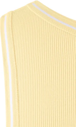Top en microfibre avec brassière intégrée effet côtelé
