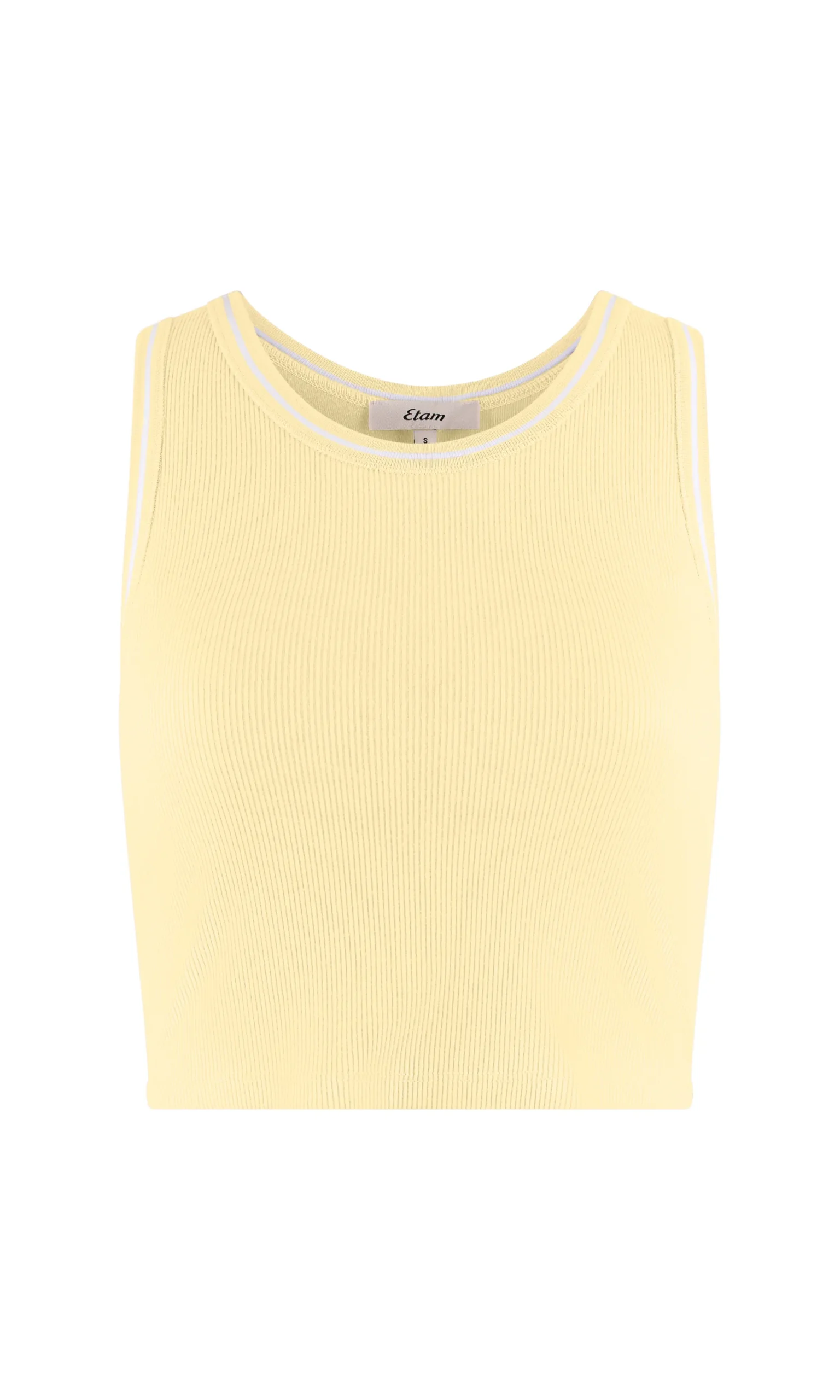 Top en microfibre avec brassière intégrée effet côtelé