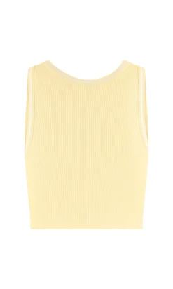 Top en microfibre avec brassière intégrée effet côtelé