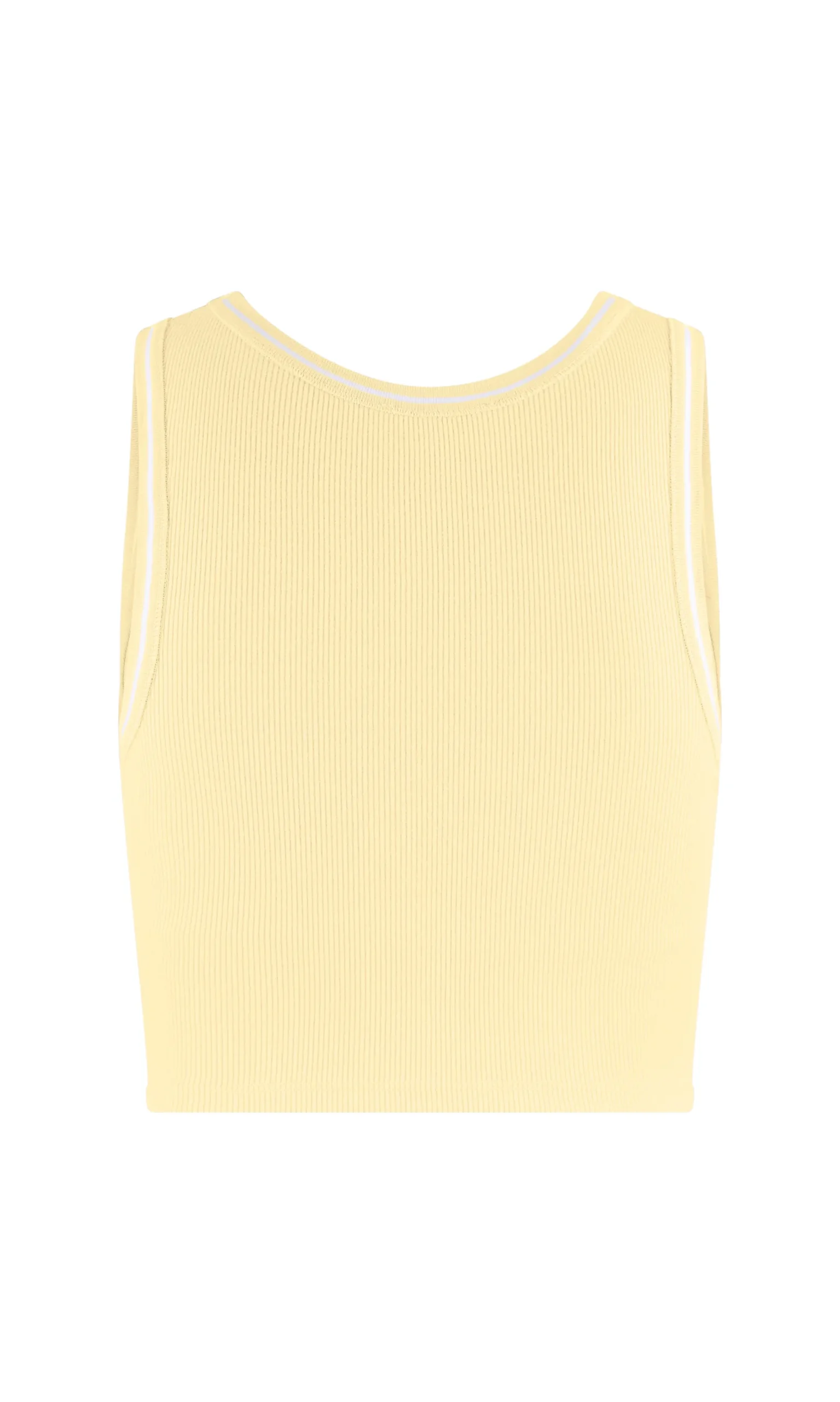Top en microfibre avec brassière intégrée effet côtelé