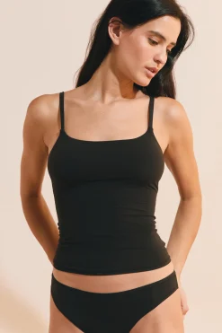Top en microfibre avec brassière intégrée