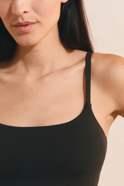 Top en microfibre avec brassière intégrée