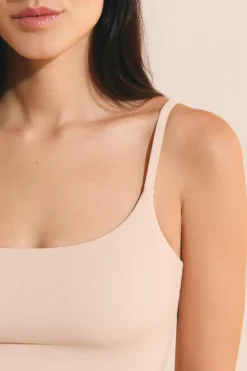 Top en microfibre avec brassière intégrée