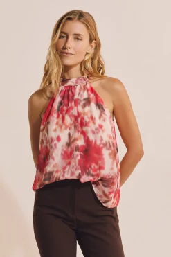 Top sans manches à motifs
