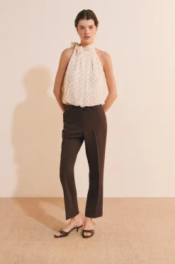 Top sans manches à pois