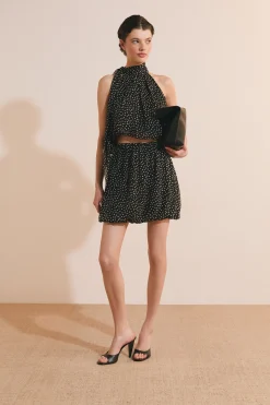 Top sans manches à pois